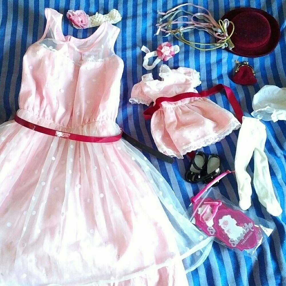 COPY - American Girl Doll Samantha Girl and Doll Dress ++